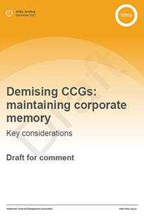 Demising CCGs: maintaining corporate memory 
