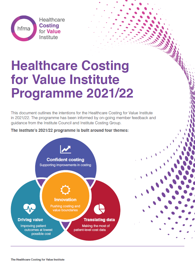 Healthcare Costing for Value Institute 2020-21 programme