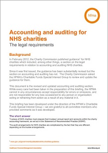 Accounting and auditing for NHS Charities 