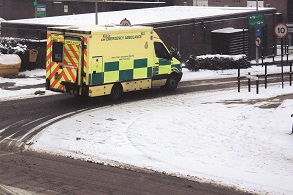 Ambulance in snow