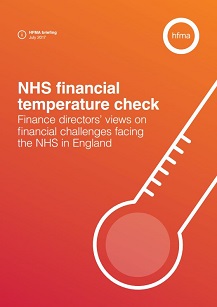 NHS financial temperature check- briefing July 2017