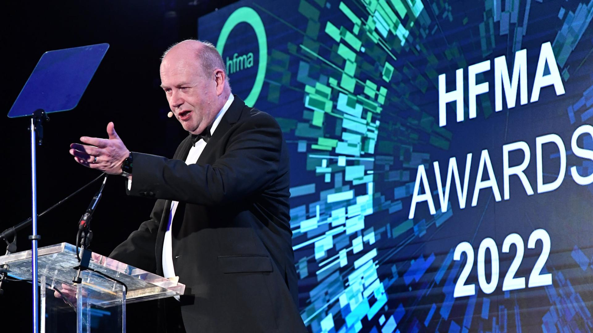 Mark Knight presenting the HFMA Awards in 2022
