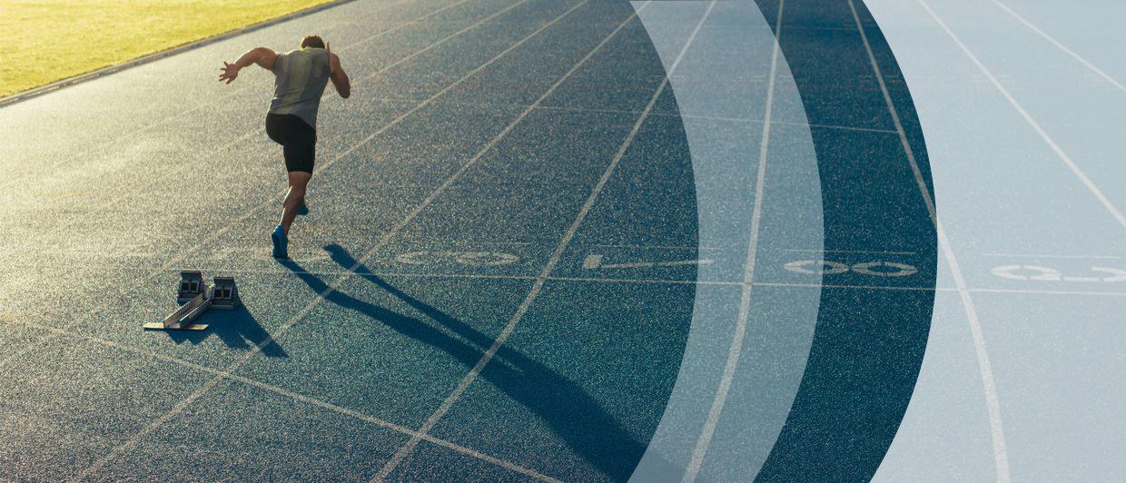 Image of runner on a track