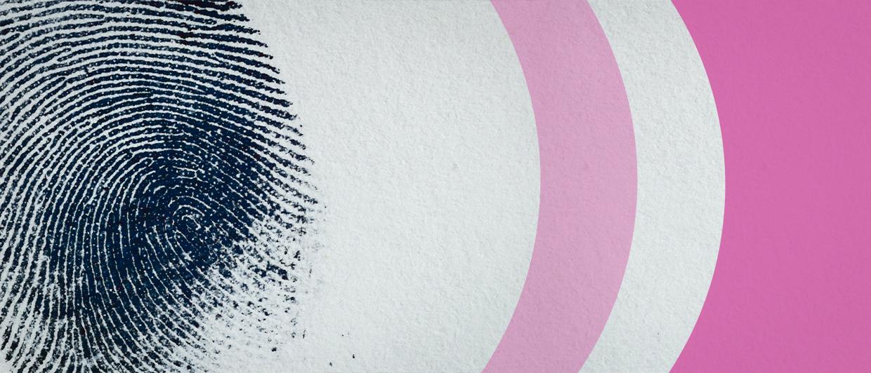Image of a fingerprint on white background